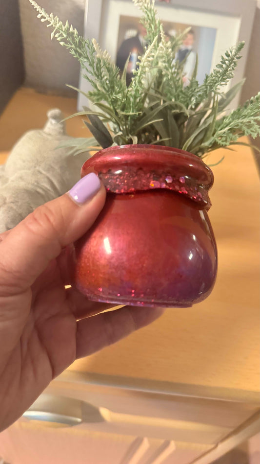 Dose Epoxidharz Honigtopf, pink, glitzer, Geschenk